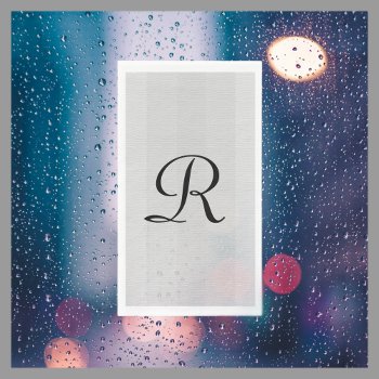 Neutral Grey Textured Monogrammed  Paper Guest Towels by SocolikCardShop at Zazzle