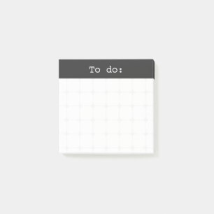 Neutral Grid Bullet Journal Style To Do Black Post-it Notes