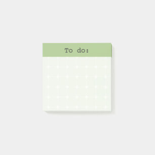 Neutral Grid Bullet Journal Style To Do Sage Green Post-it Notes
