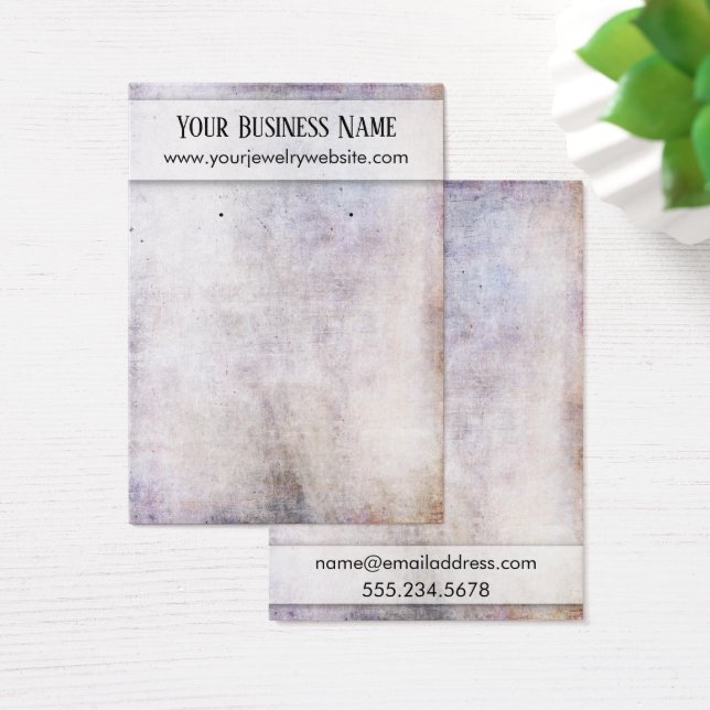 Neutral Grunge Earring Holder Display Card (Desk)