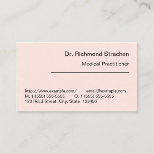 Neutral, Healthcare Specialist Business Card