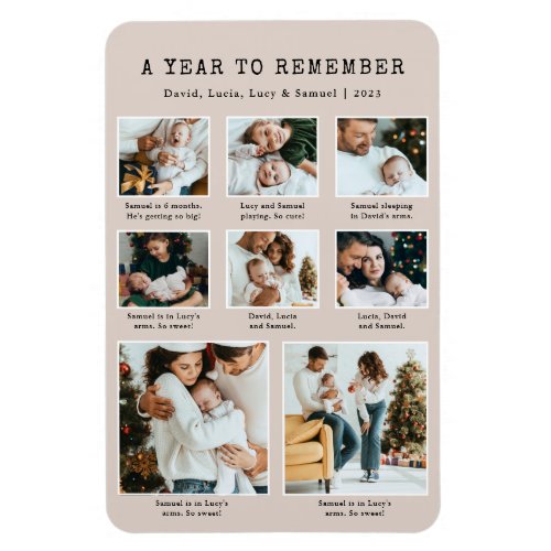 Neutral Holiday Photo Magnet
