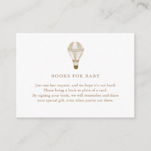 Neutral Hot Air Balloon Books for Baby Enclosure Card