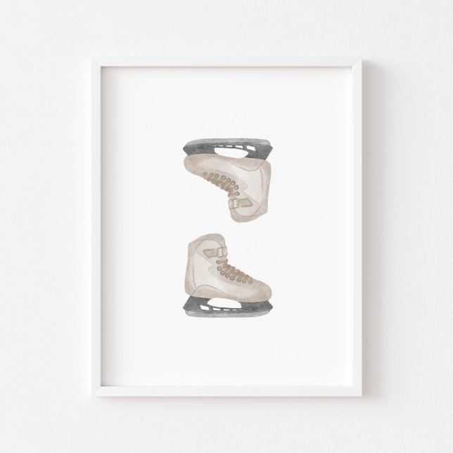 Neutral Ice hockey skate wall art (Creator Uploaded)