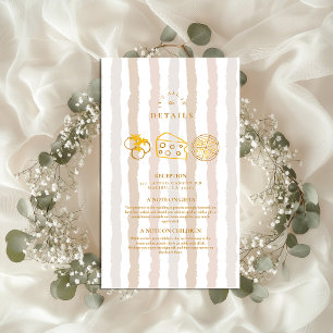 Neutral Italian Food Wedding Design Enclosure Card