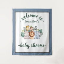 Neutral Jungle Safari Animals Baby Shower Wild One