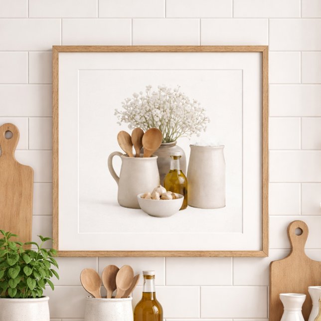 Neutral Kitchen Farmhouse Art Frame Ready  Poster (Creator Uploaded)