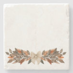 Neutral Leaf Thanksgiving Stone Coaster