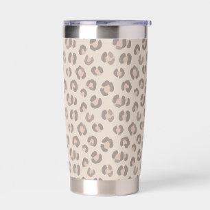 Neutral Leopard Print Pattern Insulated Tumbler