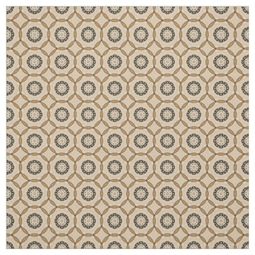 Neutral Linking Circle Pattern Fabric