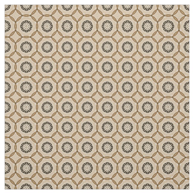 Neutral Linking Circle Pattern Fabric (Swatch)