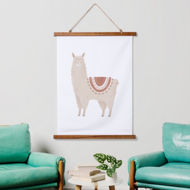 Neutral Llama Boho Nursery Decor Hanging Tapestry Zazzle