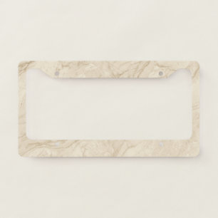 Neutral Marble Clean Minimal Luxury Aesthetic License Plate Frame