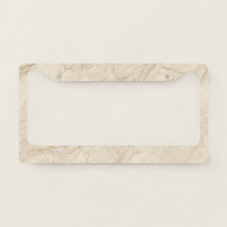 Neutral Marble Clean Minimal Luxury Aesthetic License Plate Frame