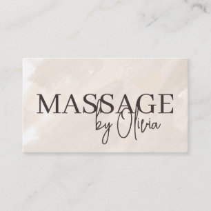 Neutral Massage Therapist Business Card
