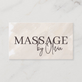 Neutral Massage Therapist Business Card