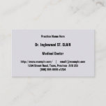 [ Thumbnail: Neutral Medical Specialist Business Card ]