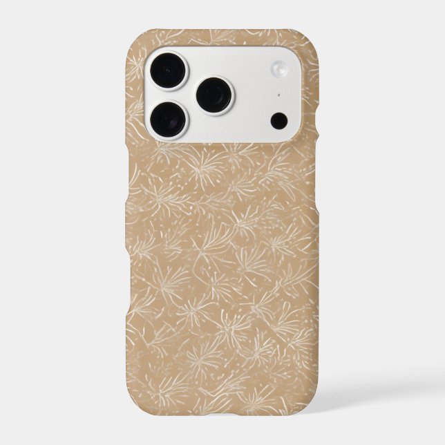 Neutral Micro Floral Batik Pattern Iphone Case (Back)