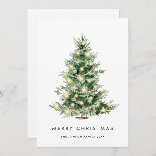 Neutral Minimalist Boho Christmas Composition Holiday Card