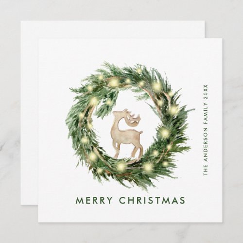 Neutral Minimalist Boho Christmas Composition Holiday Card