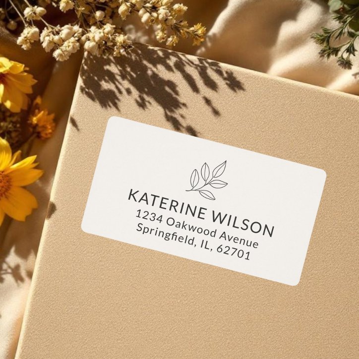 Neutral Minimalist Small Business Shipping Label
