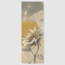 Neutral Minimalist Sunflower Outline