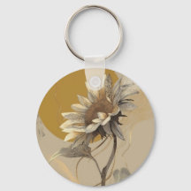 Neutral Minimalist Sunflower Outline
