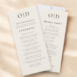 Neutral Minimalist Typography Wedding Program<br><div class="desc">Elevate your wedding ceremony with our Modern Minimalist Script Chic Wedding Program. This elegant and sophisticated program showcases stunning script typography that exudes contemporary charm. Inside, it's thoughtfully organized to lead your guests through each cherished moment of your ceremony, from the heartwarming welcome to the exchanging of vows and the...</div>