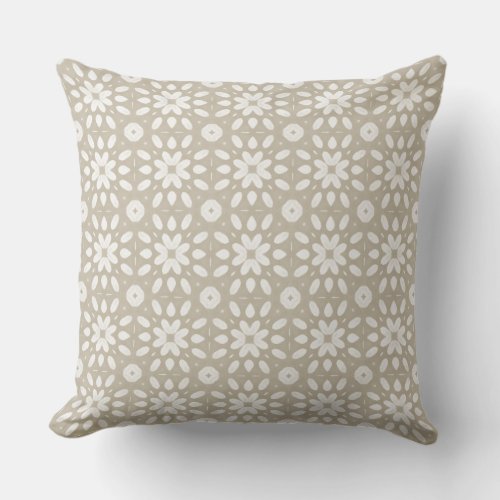 Neutral Modern Coastal Throw Pillow