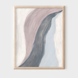 Neutral modern minimalist abstract art Poster