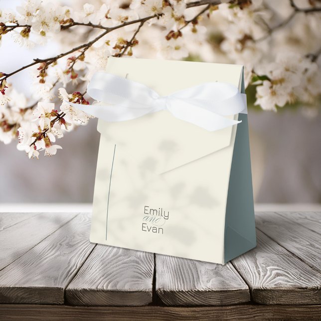 Neutral Modern Minimalist Wedding Favor Boxes (Creator Uploaded)