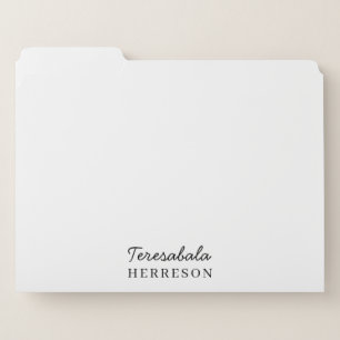 Neutral Monogram Modern Minimal Design File Folder