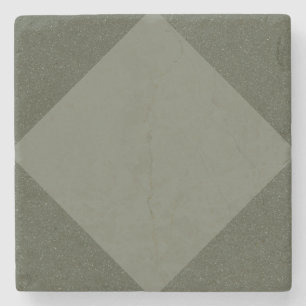 Neutral Moss Green Stone Coaster – Customizable