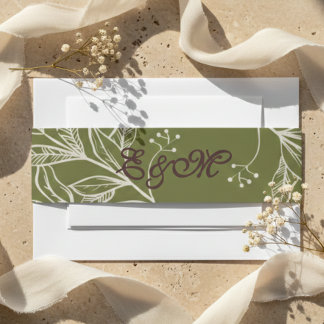 Neutral Mousse Brown and Olive Green Accent Wrap