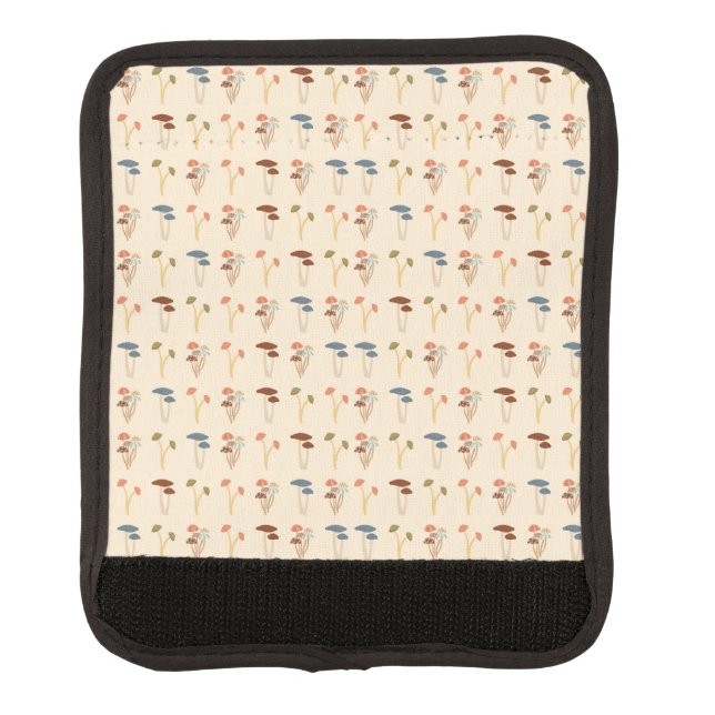 Neutral Mushrooms Pattern Luggage Handle Wrap (Front)