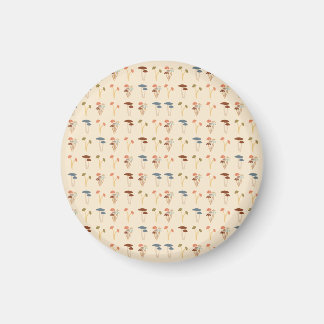 Neutral Mushrooms Pattern Magnet