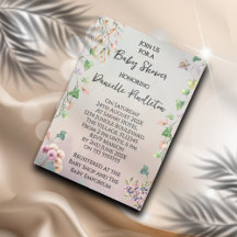 Neutral Nature Inspired Baby Shower Invitation