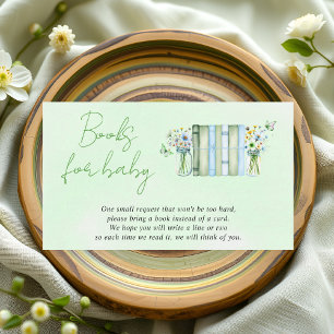 Neutral New Chapter Books for baby shower green Enclosure Card