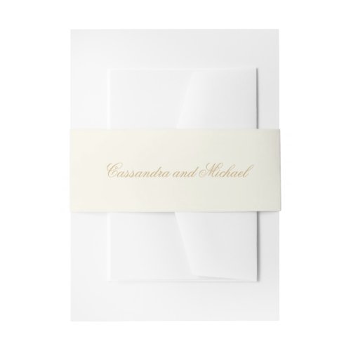 Neutral \ Offwhite Wedding  Invitation Belly Band