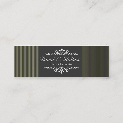 Customizable Neutral Pinstripes Business Card Template