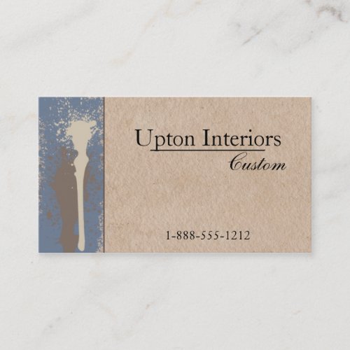 Neutral Paint and Brown Paper Business Card