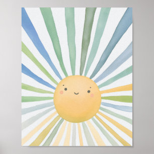 Neutral Palette Sun Print Kid Room Decor