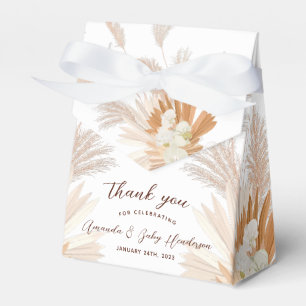 Neutral Pampas Baby Shower Favor Boxes