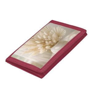 Neutral Pampas Grass Boho Arrangement Trifold Wallet