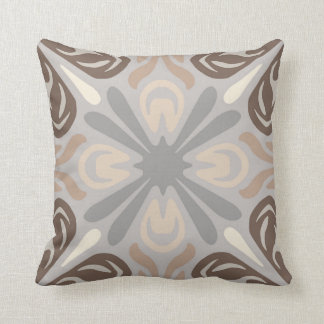 Pattern Pillows - Decorative & Throw Pillows | Zazzle - Neutral Pattern Pillow in Grey, Tan & Brown