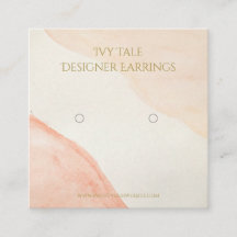 Neutral Personalized Logo Earring Business Cards