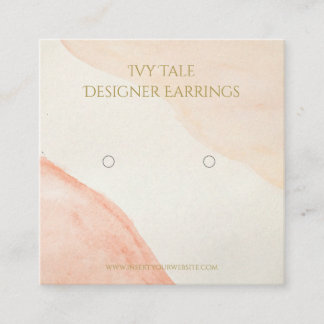 Neutral Personalized Logo Earring Business Cards