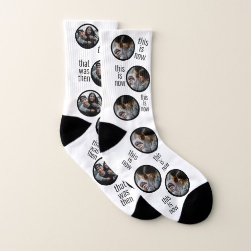 Neutral Personalized Photo Socks Fathers Day Gift