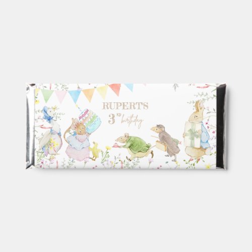 Neutral Peter the Rabbit First Birthday Hershey Bar Favors