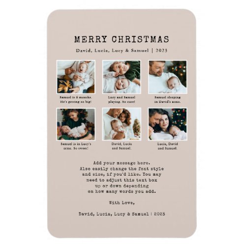Neutral Photo Holiday  Magnet